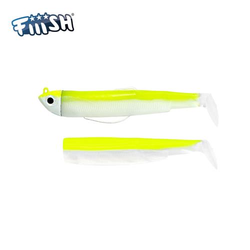 Leurre Fiiish Black Minnow No.3 - 12cm 25g Jaune Fluo UV Pour Pêche Offshore BM193