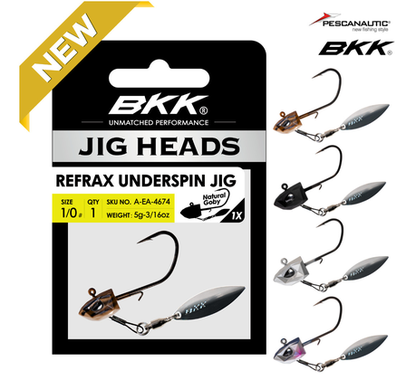 Tetes Plombées BKK Refrax Jig Underspin - Photo 1