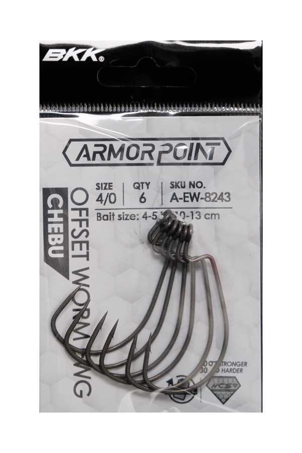 Hameçon Simple BKK Armorpoint Offset Worm EWG Chebu