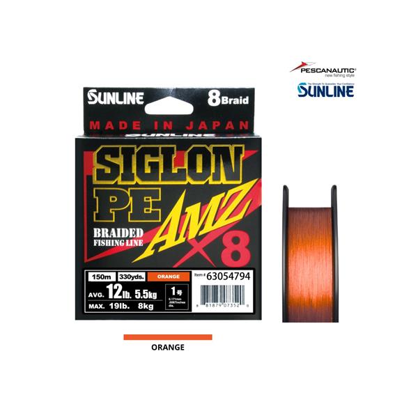 Tresse Sunline PEX8 AMZ Orange
